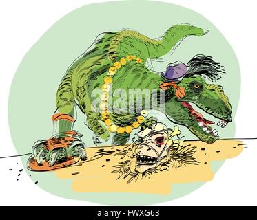 Dinosaurier t Rex weiblich Stock Vektor