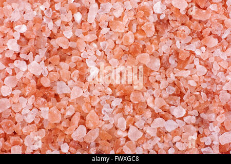 Rosa Himalaya-Salz-Hintergrund. Hautnah. Stockfoto