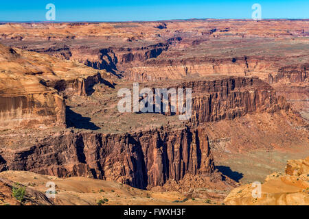 Dirty Devil River Canyon, von Burr Point, Burr Desert, abseits des Trail of the Ancients, auch bekannt als Bicentennial Highway, südlich von Hanksville, Utah, USA Stockfoto