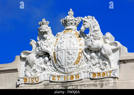 Wappen, Bay Street, Nassau, New Providence Island, Bahamas Stockfoto