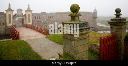 Blick auf Fort Louisbourg, Cape Breton, Kanada Stockfoto