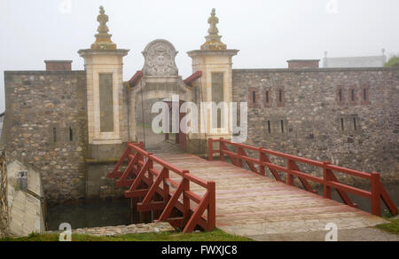 Blick auf Fort Louisbourg, Cape Breton, Kanada Stockfoto