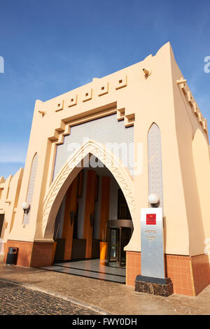 Eingang zum Hotel Riu Touareg Boa Vista Kapverden Afrika Stockfoto