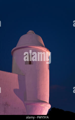 Santo Antonio da Barra Festung Detail, Farol da Barra (Barra Leuchtturm), Salvador, Bahia, Brasilien Stockfoto