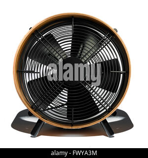 Schwarze kreisförmige Tischventilator Stockfoto