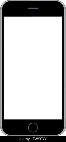Illustration Grafik Vektor Smartphone weiß schwarzen Bildschirm für den kreativen Einsatz in Web- und Grafikdesign Stock Vektor