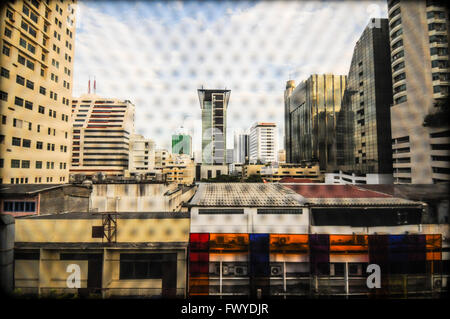 Bangkok-Blick vom Metropolitan Rapid Transit oder MRT, 2015 Stockfoto