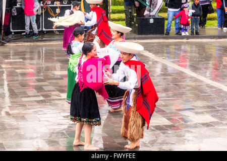 Ingapirca, Ecuador - 20. Juni 2015: Inti Raymi, Festival der Sonne oder Auferstehung der Sonne ist das wichtigste Stockfoto