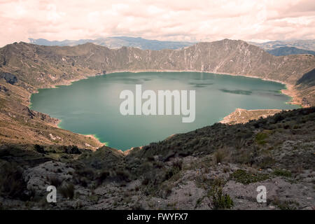 Quilotoa Kratersee In die Anden, Ecuador, Südamerika Stockfoto