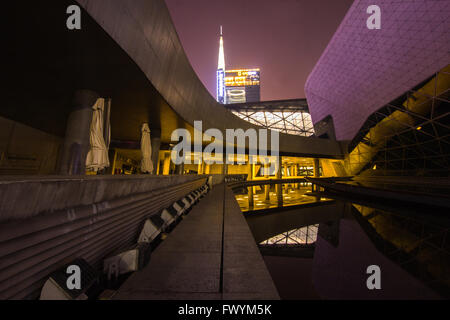 Guangzhou Grand Theater Nacht, sehr schön Stockfoto