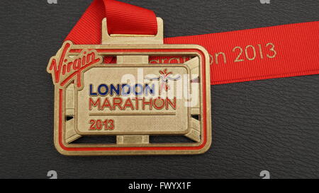 London Marathon 2013 Finisher-Medaille Stockfoto