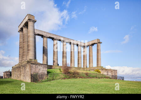Das National Monument auf dem Calton Hill, Edinburgh, Schottland. Stockfoto