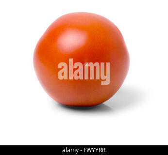 Frische natürliche Tomate isoliert auf weißem Hintergrund. Stockfoto