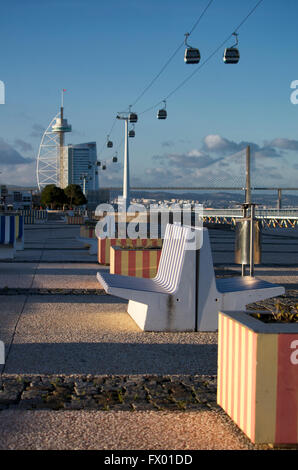 Direkt am Meer auf der Expo Lissabon, Portugal Stockfoto