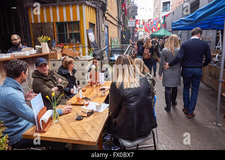 Maltby Street Market in Bermondsey, The Ropewalk, London England Großbritannien Stockfoto