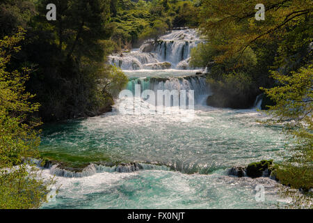 Nationalpark Krka Wasserfälle, Kroatien Stockfoto