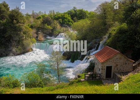 Nationalpark Krka Wasserfälle, Kroatien Stockfoto