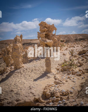 Natürlichen Sand Scaltures in Fuerteventura-Kanaren-Spanien Stockfoto