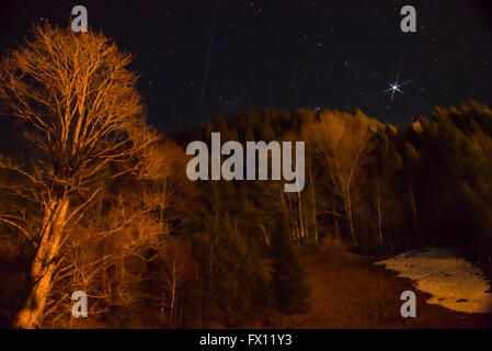 Sterne am Himmel nignt Stockfoto