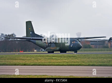 Luftwaffe c-160 Transall Rollzeiten out Stockfoto