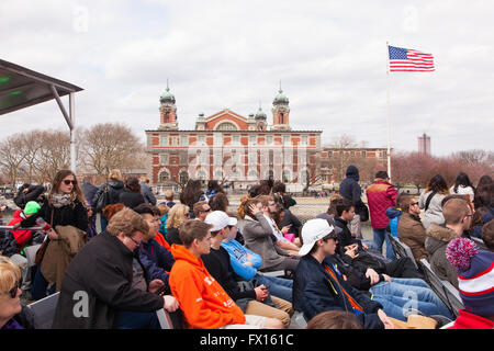 Ellis Island, New Jersey, New York, Vereinigte Staaten von Amerika. Stockfoto