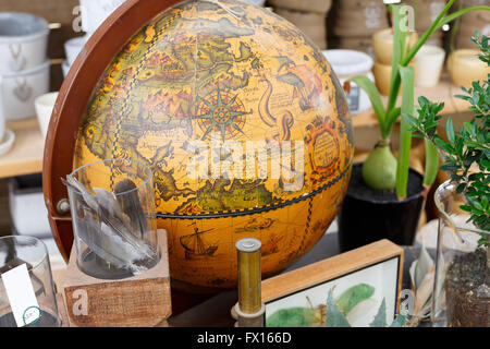 Antikes Holz Globus Globen Stockfoto