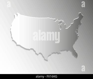Vereinigte Staaten von Amerika Karte Stock Vektor
