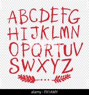 Hand-Draw-Schriftart Stock Vektor