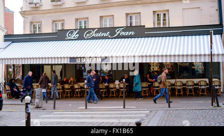 Le Saint Jean bar Cafe Montmartre Paris Stockfoto