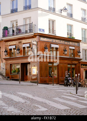 Restaurant Le Relais De La Butte Montmartre Paris Stockfoto