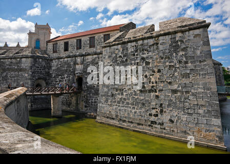 Horizontalen Blick auf das Castillo De La Real Fuerza in Havanna, Kuba. Stockfoto