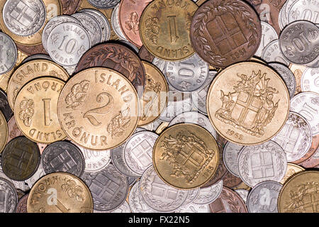 Alten isländischen Geld (Krone) Stockfoto