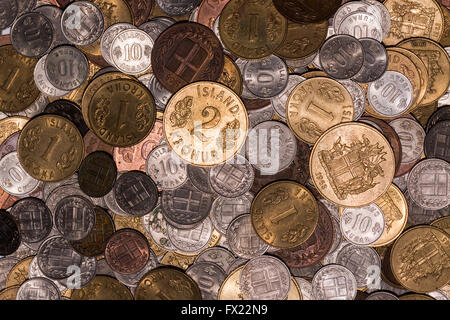 Alten isländischen Geld (Krone) Stockfoto