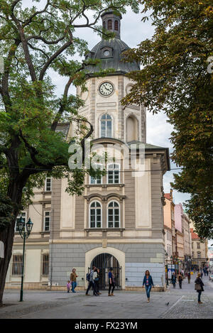 Ehemalige Prämonstratenser College Plzen in der Stadt Pilsen, Tschechien. Studium und wissenschaftliche Bibliothek der Pilsen Region nowdays Stockfoto