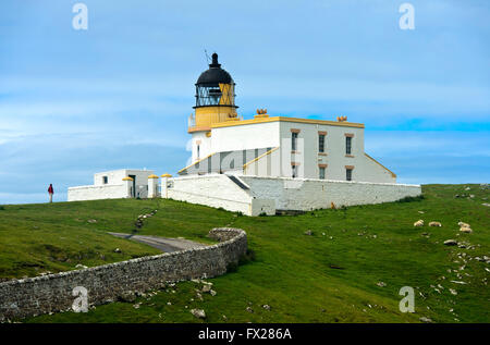 Stoer Head Leuchtturm, Lochinver, Sutherland, Schottland, Vereinigtes Königreich Stockfoto