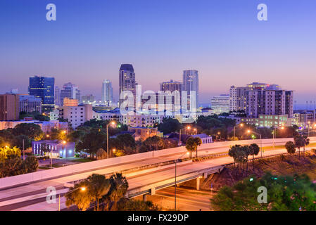 St. Petersburg, Florida, USA Skyline der Innenstadt. Stockfoto