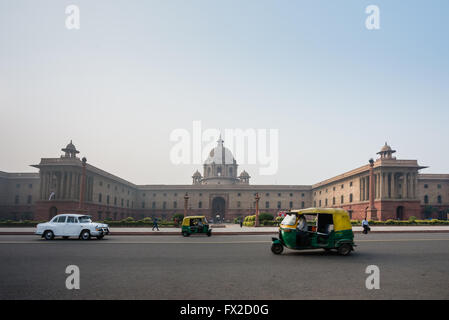 Sekretariat Gebäude, Rajpath, Delhi Stockfoto