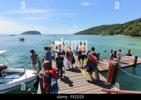 Manukan Island in der Nähe von Borneo. Sabah. Malaysien. Stockfoto