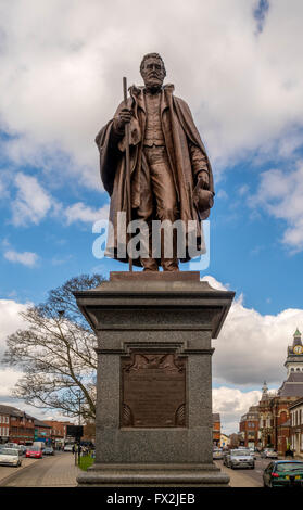 Statue von Hon Frederick James Tollemache, St Peter's hill, Grantham, Lincolnshire, UK. Stockfoto