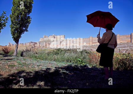 Burg von Berlanga de Duero. Soria. Kastilien-León. Spanien Stockfoto