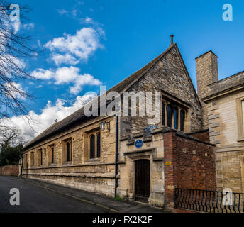 Der Original König Schulgebäude in Grantham, Lincolnshire, UK, wo Sir Isaac Newton unterrichtet wurde. Stockfoto