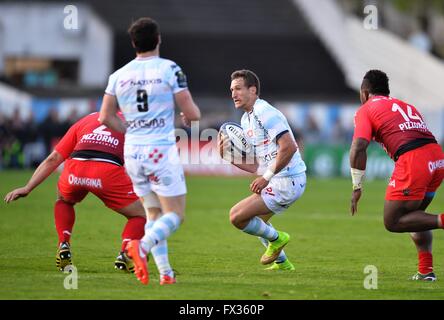 Paris, Frankreich. 10. April 2016. Europameister-Rugby-Viertelfinale. Racing-u-Bahn 92 gegen RC Toulon. Johannes Goosen (Rac) Credit: Action Plus Sport/Alamy Live News Stockfoto