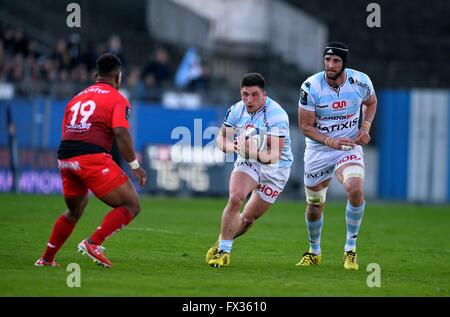 Paris, Frankreich. 10. April 2016. Europameister-Rugby-Viertelfinale. Racing-u-Bahn 92 gegen RC Toulon. Camille Chat (Rac) Credit: Action Plus Sport/Alamy Live News Stockfoto