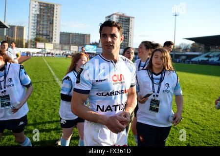 Paris, Frankreich. 10. April 2016. Europameister-Rugby-Viertelfinale. Racing-u-Bahn 92 gegen RC Toulon. Daniel Carter (Rac) Credit: Action Plus Sport/Alamy Live News Stockfoto