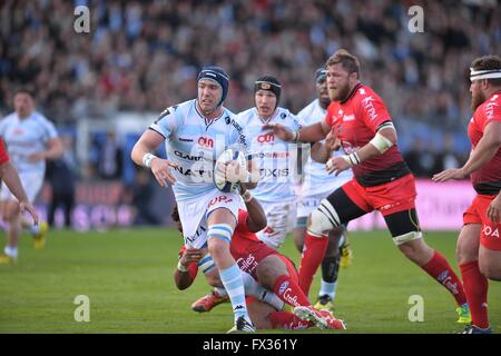 Paris, Frankreich. 10. April 2016. Europameister-Rugby-Viertelfinale. Racing-u-Bahn 92 gegen RC Toulon. Bernard Le Roux (Rac) Credit: Action Plus Sport/Alamy Live News Stockfoto