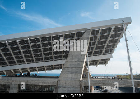 Solar-Panel, Placa Fotovoltaica, internationalen Segelsport centre, Parc De La Forum, Bezirk Sant Marti, Barcelona, Spanien Stockfoto