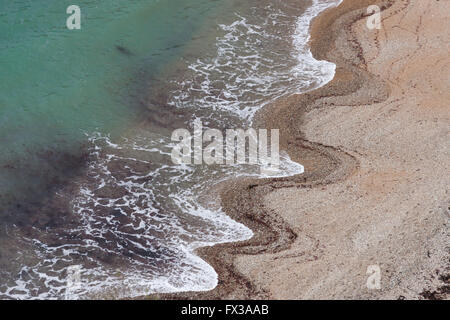 Wellenmuster im sand Stockfoto