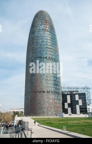 Torre Agbar, Barcelona, Katalonien, Spanien. Stockfoto