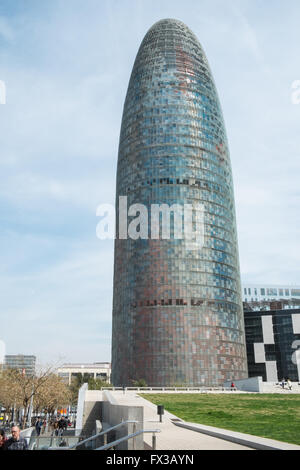 Torre Agbar, Barcelona, Katalonien, Spanien. Stockfoto