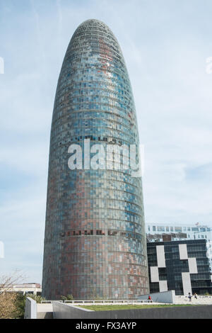 Torre Agbar, Barcelona, Katalonien, Spanien. Stockfoto